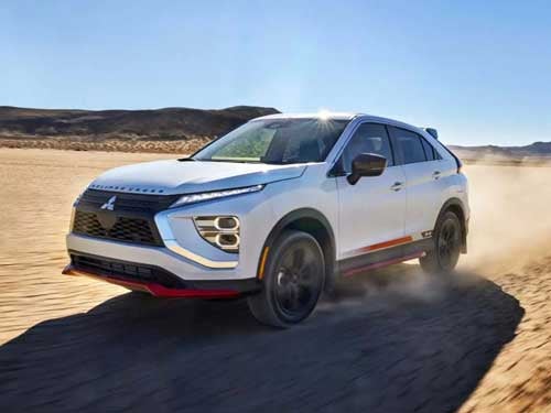 2023 Mitsubishi Eclipse Cross driving on a dirt path