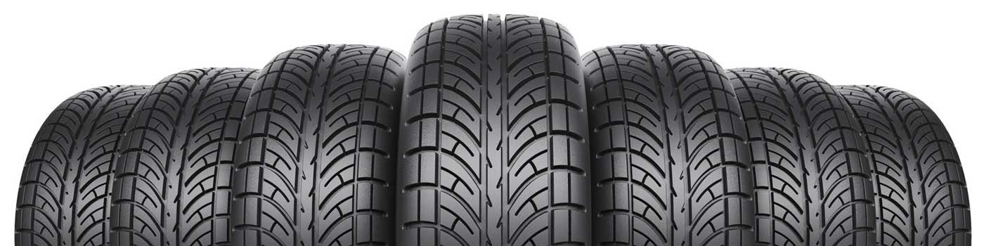 close up view of tires side by side